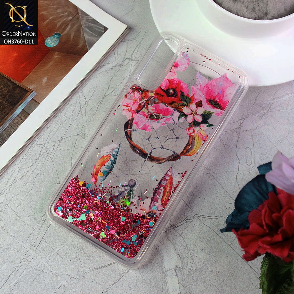 Samsung Galaxy A50 Cover - Design 11 - Soft Silicone Bling Sparkle Moving  Liquid Glitter Case