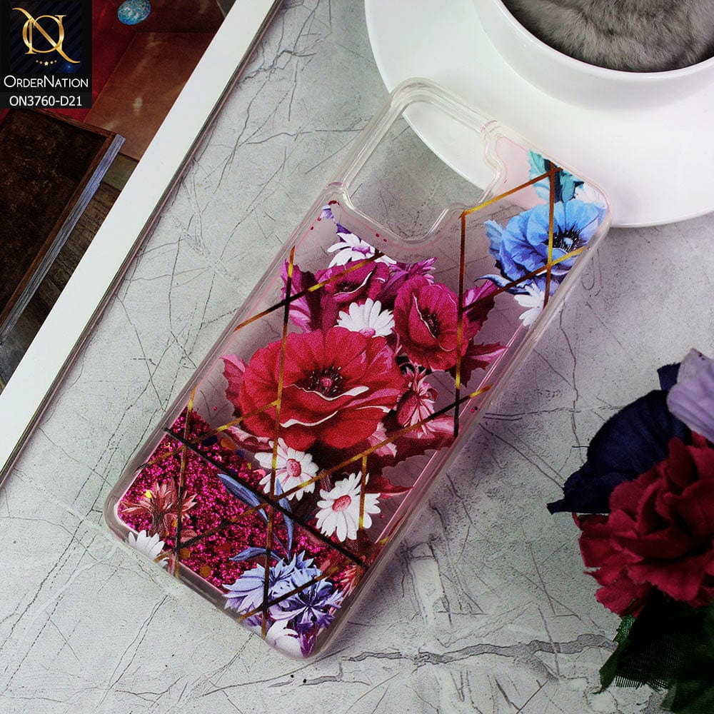 Oppo A94 Cover - Design 21 - Soft Silicone Bling Sparkle Moving  Liquid Glitter Case