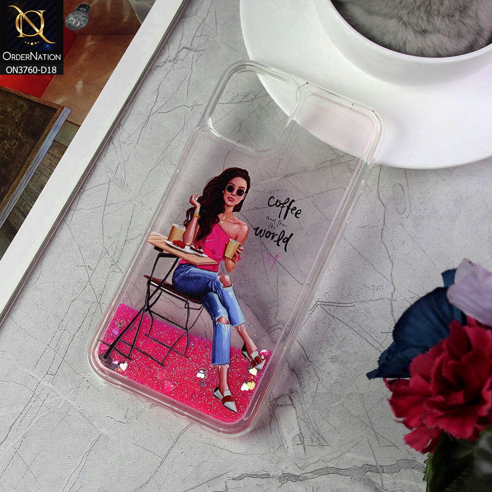iPhone 11 Pro Cover - Design 18 - Soft Silicone Bling Sparkle Moving  Liquid Glitter Case