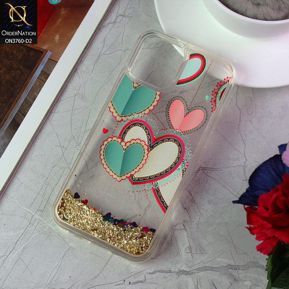 iPhone 12 Cover - Design 2 - Soft Silicone Bling Sparkle Moving  Liquid Glitter Case