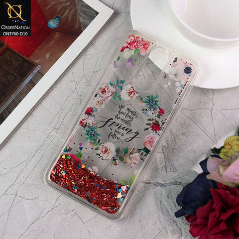 Huawei Mate 10 Lite Cover - Design 10 - Soft Silicone Bling Sparkle Moving  Liquid Glitter Case