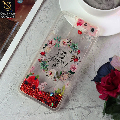 Xiaomi Poco M3 Cover - Design 10 - Soft Silicone Bling Sparkle Moving  Liquid Glitter Case