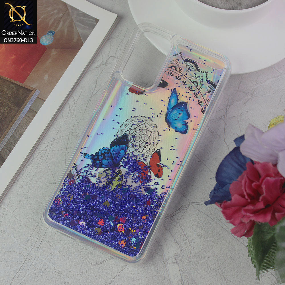 Xiaomi Redmi Note 9 4G Cover - Design 13 - Soft Silicone Bling Sparkle Moving Liquid Glitter Case