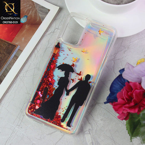 Xiaomi Redmi 9T Cover - Design 19 - Soft Silicone Bling Sparkle Moving Liquid Glitter Case