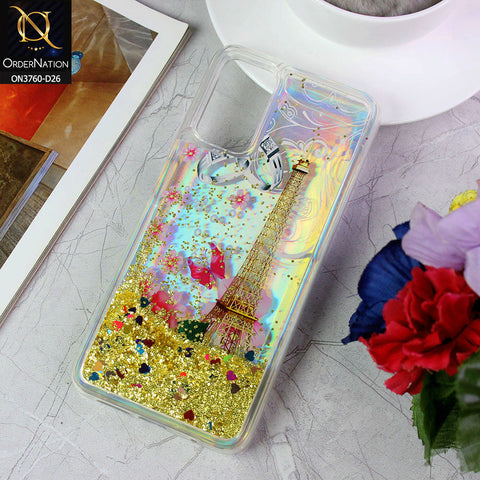 Xiaomi Redmi Note 9 4G Cover - Design 26 - Soft Silicone Bling Sparkle Moving Liquid Glitter Case