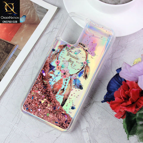 Xiaomi Redmi 9T Cover - Design 28 - Soft Silicone Bling Sparkle Moving Liquid Glitter Case