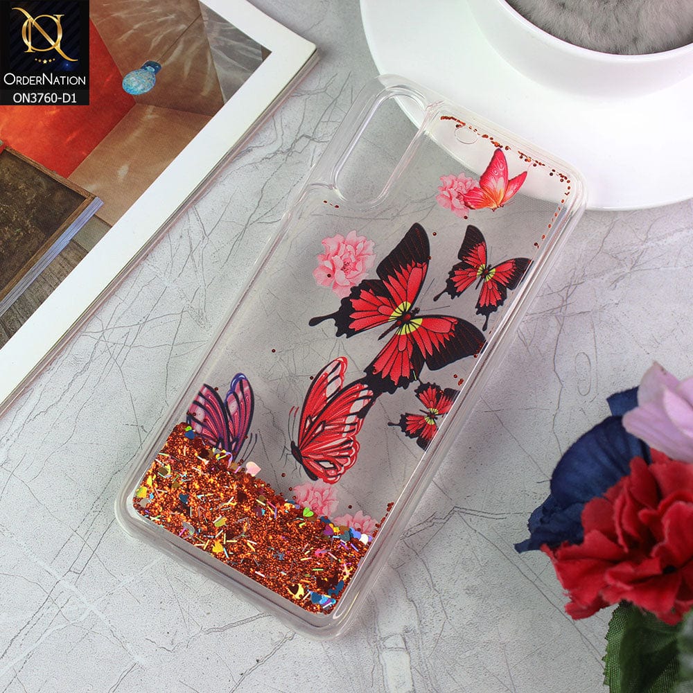 Vivo S1 Cover - Design 1 - Soft Silicone Bling Sparkle Moving  Liquid Glitter Case