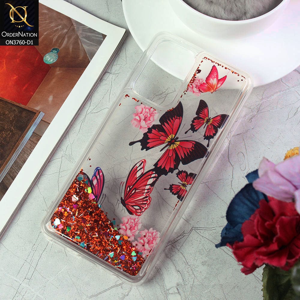 Samsung Galaxy A52 Cover - Design 1 - Soft Silicone Bling Sparkle Moving  Liquid Glitter Case