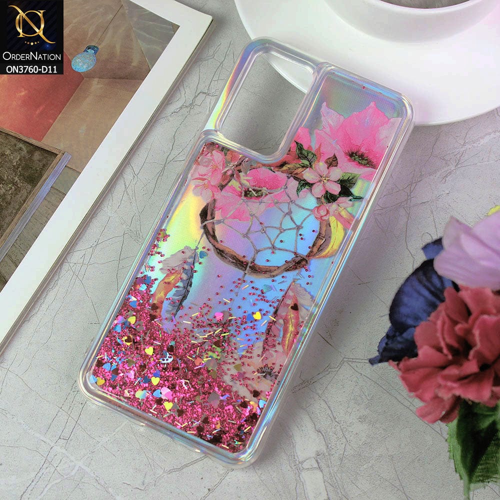 Vivo V20 Cover - Design 11 - Soft Silicone Bling Sparkle Moving Liquid Glitter Case