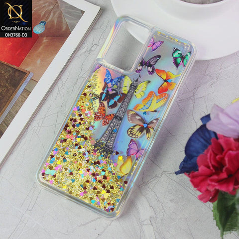 Vivo V20 Cover - Design 3 - Soft Silicone Bling Sparkle Moving Liquid Glitter Case