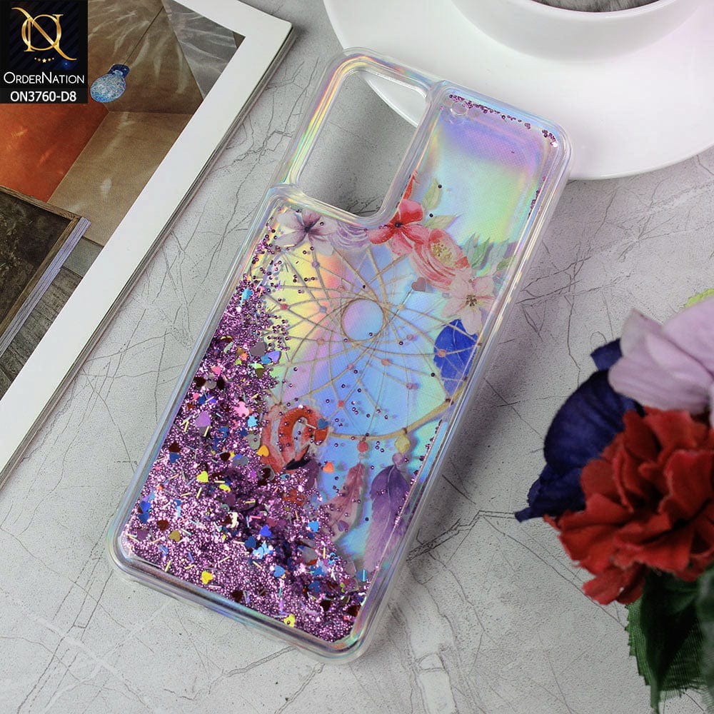 Vivo V20 Cover - Design 8 - Soft Silicone Bling Sparkle Moving Liquid Glitter Case