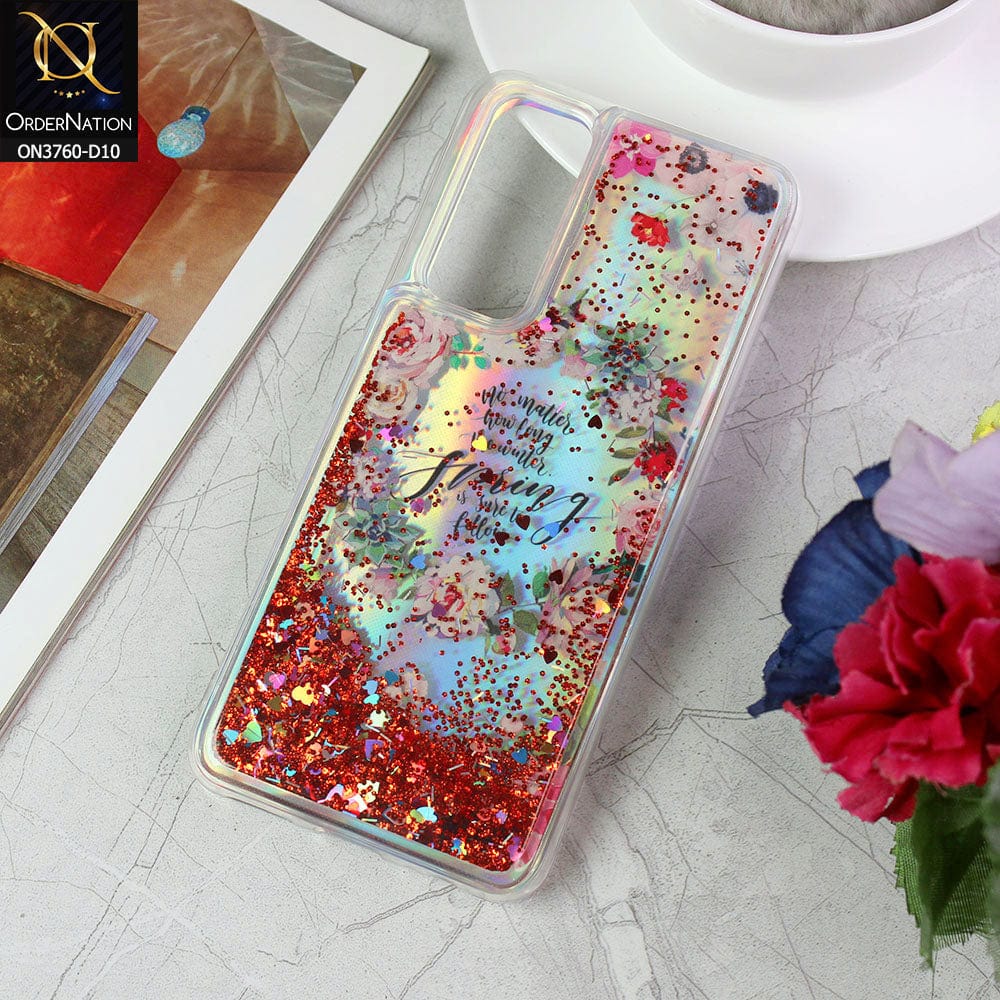 Vivo V20 SE Cover - Design 10 - Soft Silicone Bling Sparkle Moving Liquid Glitter Case