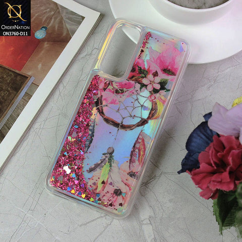Vivo V20 SE Cover - Design 11 - Soft Silicone Bling Sparkle Moving Liquid Glitter Case