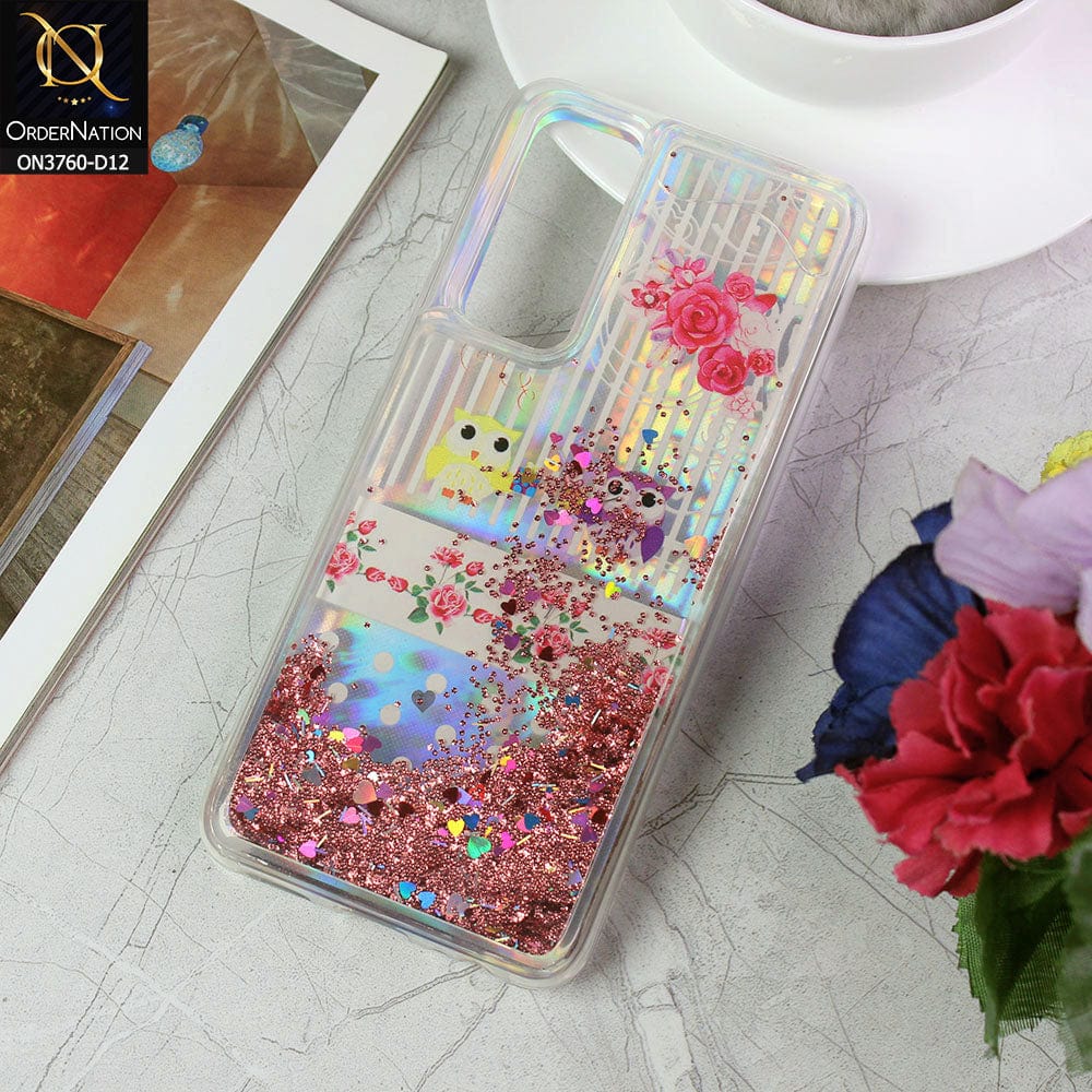 Vivo V20 SE Cover - Design 12 - Soft Silicone Bling Sparkle Moving Liquid Glitter Case