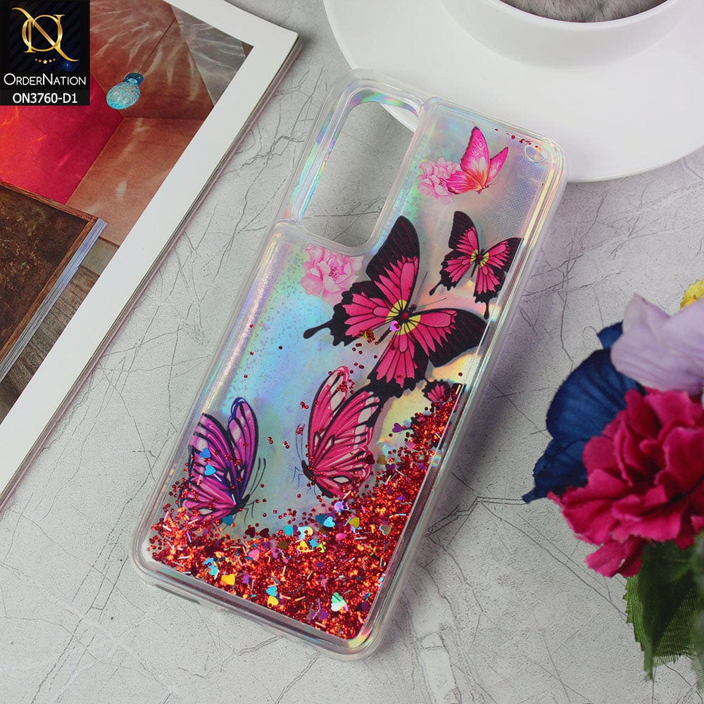 Vivo V20 SE Cover - Design 1 - Soft Silicone Bling Sparkle Moving Liquid Glitter Case