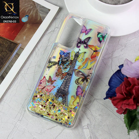 Vivo V20 SE Cover - Design 3 - Soft Silicone Bling Sparkle Moving Liquid Glitter Case