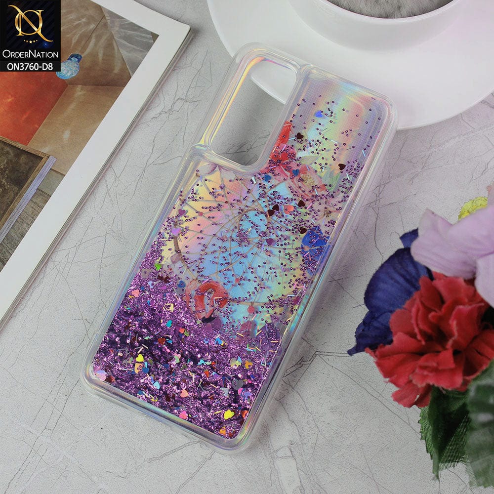 Vivo V20 SE Cover - Design 8 - Soft Silicone Bling Sparkle Moving Liquid Glitter Case