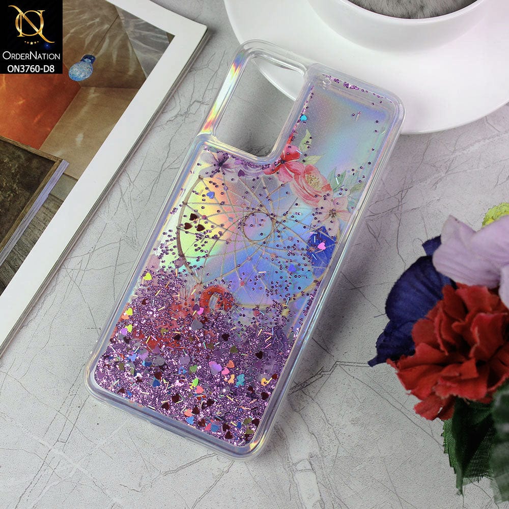 Vivo V21 Cover - Design 8 - Soft Silicone Bling Sparkle Moving Liquid Glitter Case