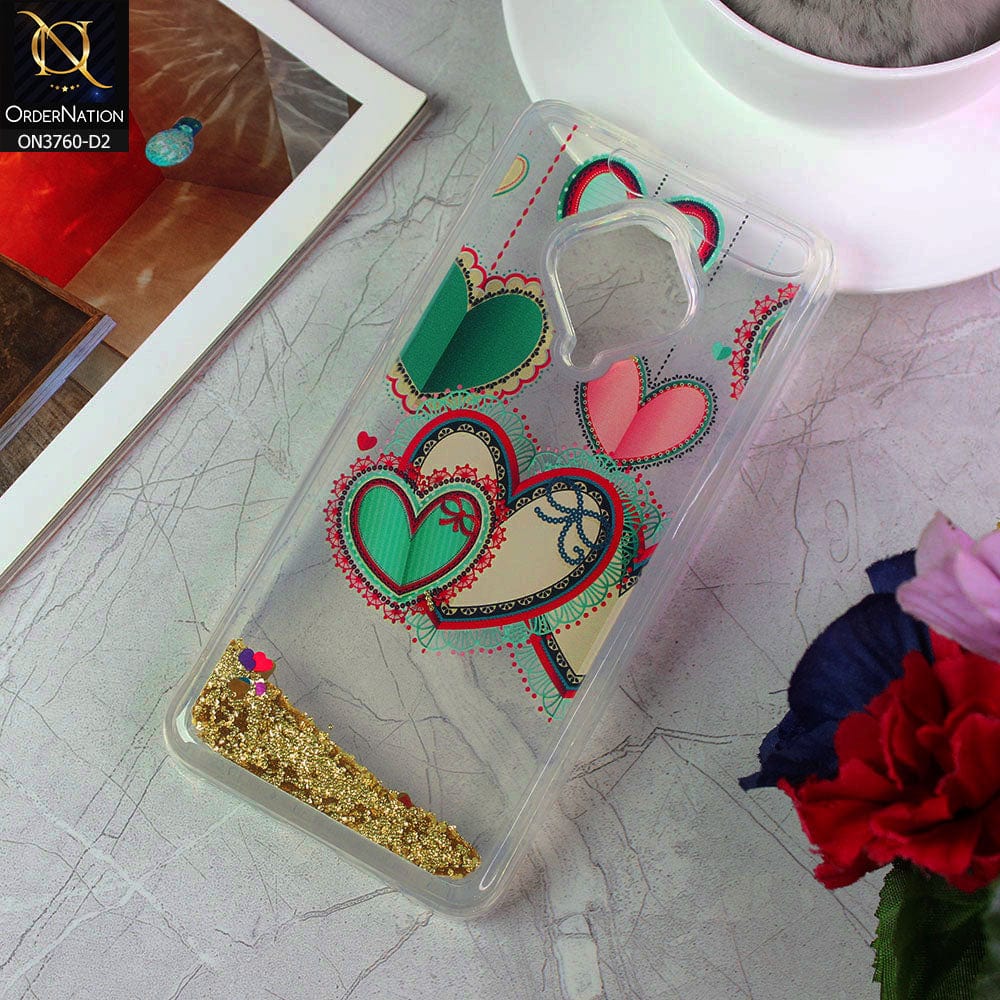 Vivo Y51 (2020 September) Cover - Design 2 - Soft Silicone Bling Sparkle Moving  Liquid Glitter Case
