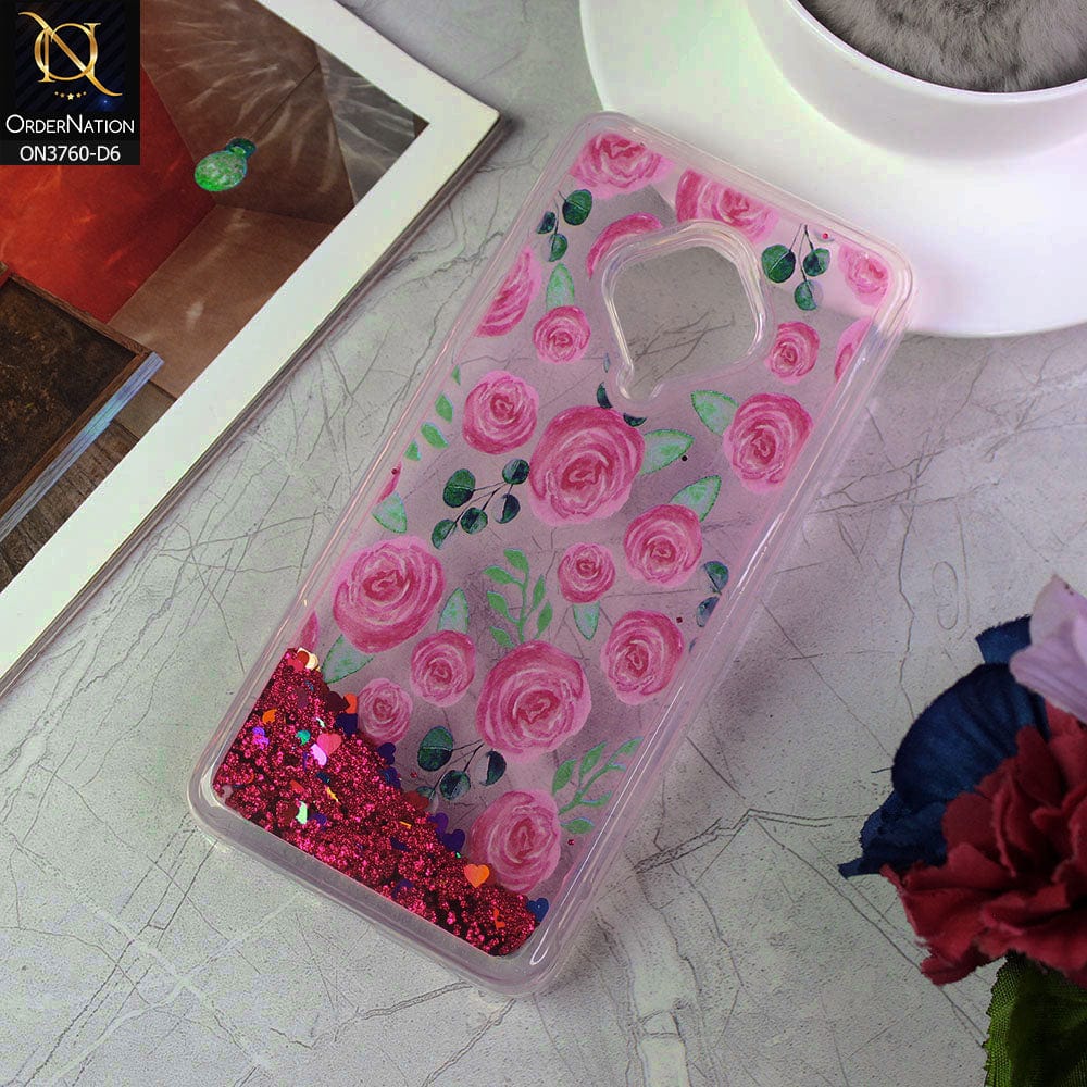 Vivo Y51 (2020 September) Cover - Design 6 - Soft Silicone Bling Sparkle Moving  Liquid Glitter Case