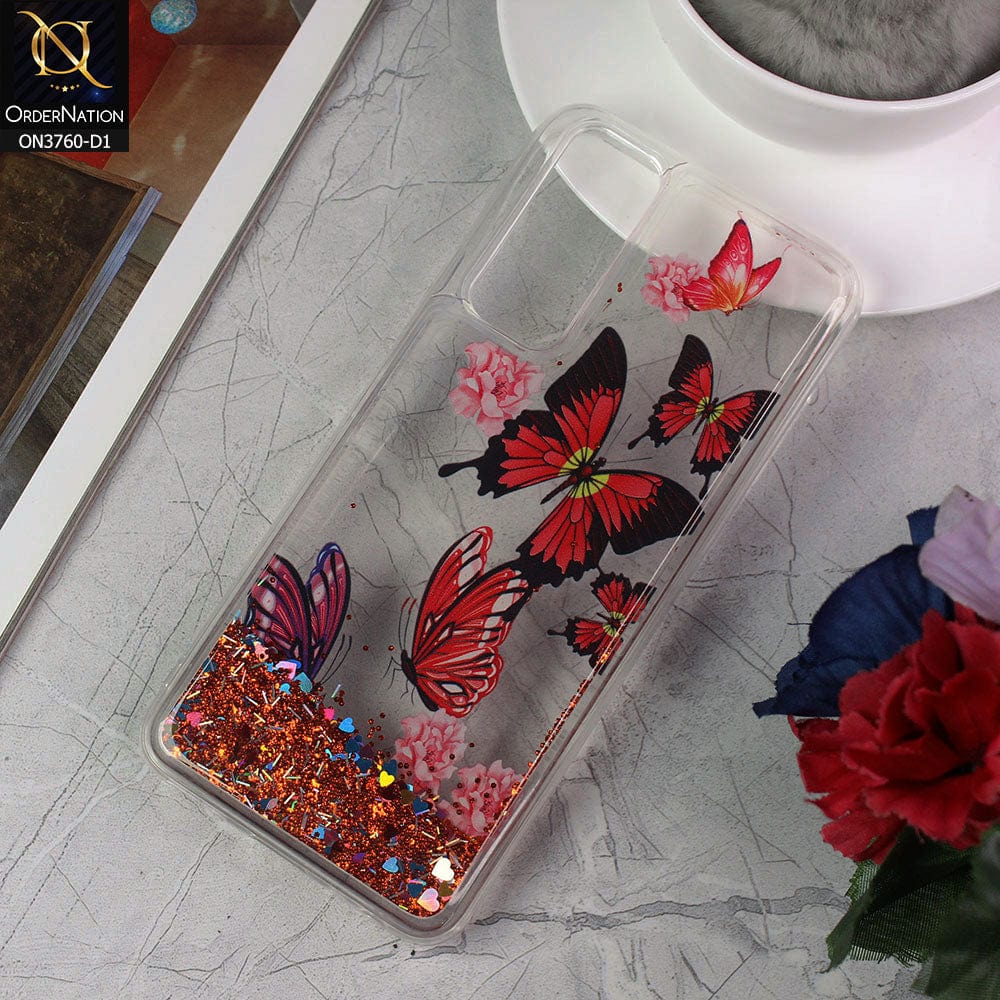 Vivo Y51 (2020 December) Cover - Design 1 - Soft Silicone Bling Sparkle Moving  Liquid Glitter Case