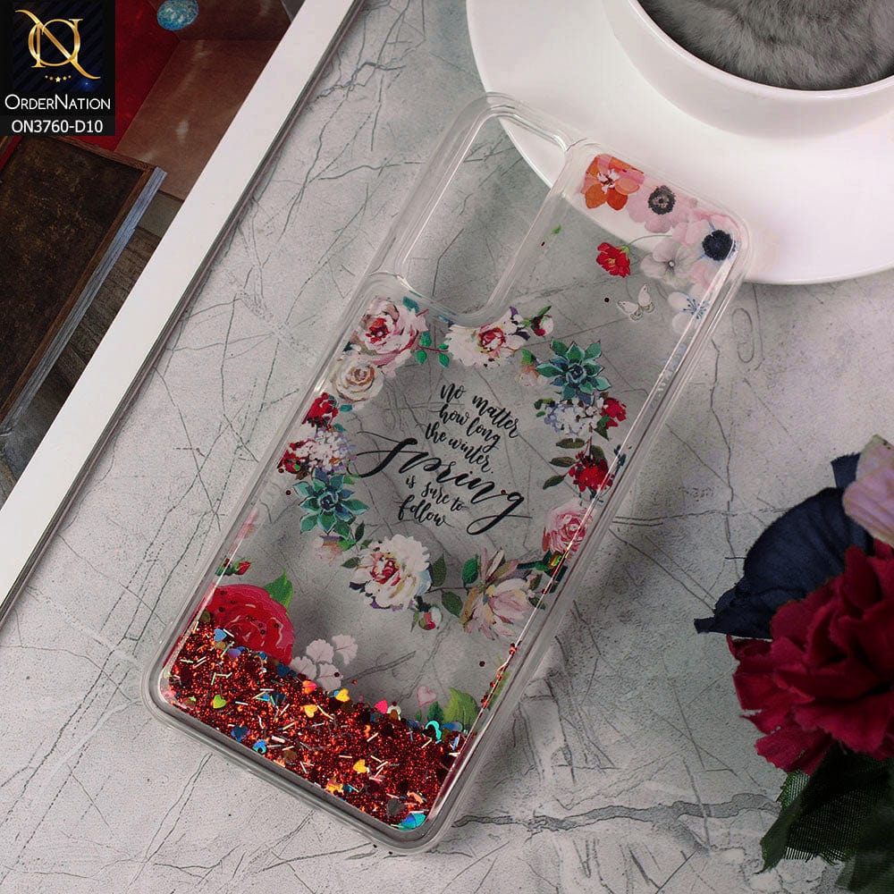 vivo Y33 Cover - Design 10 - Soft Silicone Bling Sparkle Moving  Liquid Glitter Case