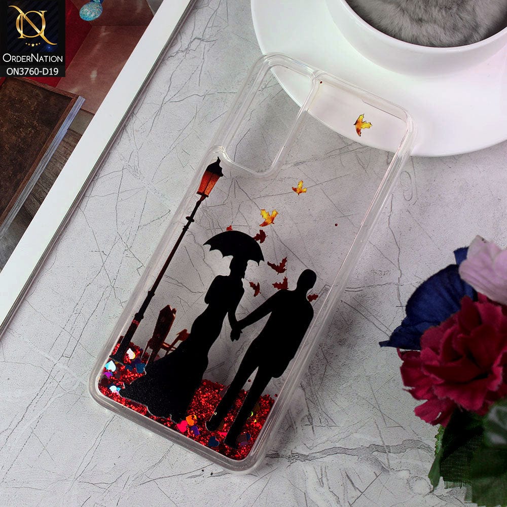 vivo Y33 Cover - Design 19 - Soft Silicone Bling Sparkle Moving  Liquid Glitter Case