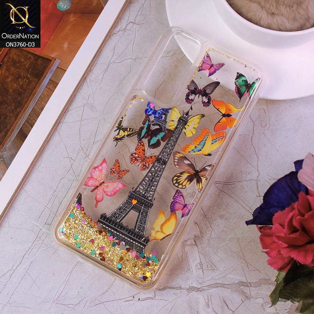 Vivo Y53s 4G Cover - Design 3 - Soft Silicone Bling Sparkle Moving  Liquid Glitter Case