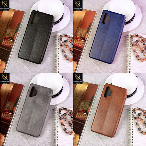 Vivo S10e Cover - Brown - All New Premium Megnatic Leather Texture Flip Book Soft Case