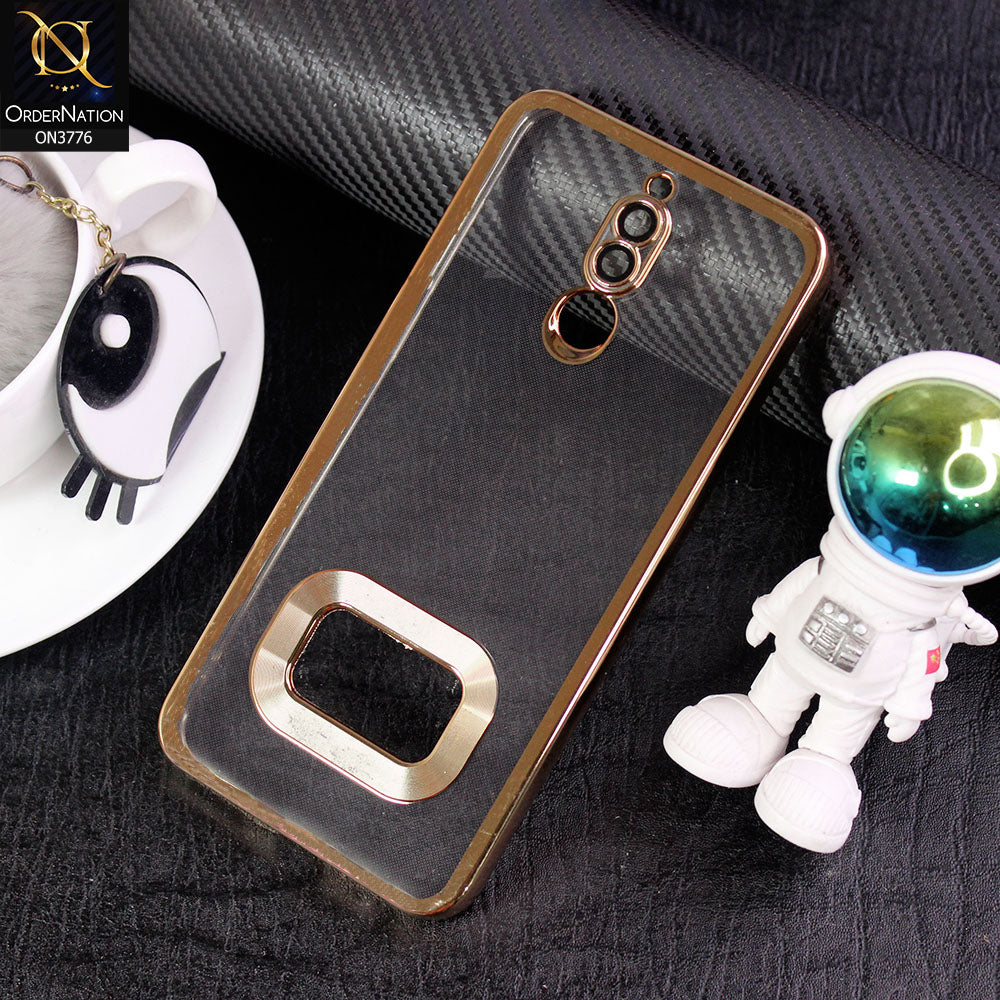 Huawei Mate 10 Lite Cover - Golden -  Electroplating Borders Logo Hole Camera Lens Protection Soft Silicone Case