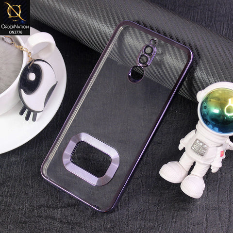 Huawei Mate 10 Lite Cover - Purple -  Electroplating Borders Logo Hole Camera Lens Protection Soft Silicone Case