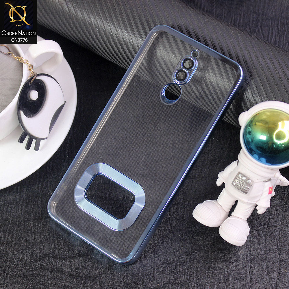 Huawei Mate 10 Lite Cover - Sierra Blue -  Electroplating Borders Logo Hole Camera Lens Protection Soft Silicone Case