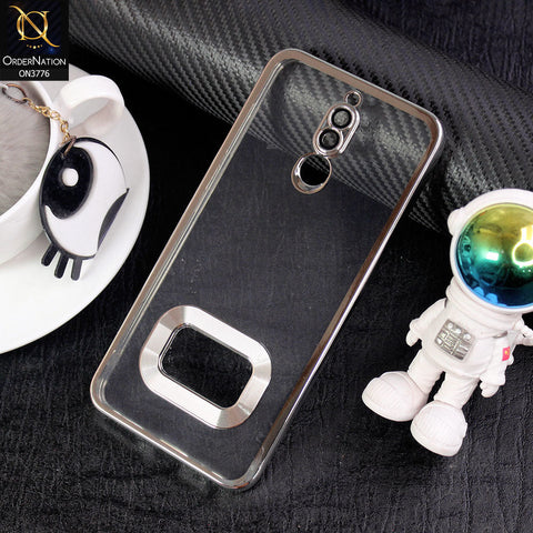 Huawei Mate 10 Lite Cover - Silver -  Electroplating Borders Logo Hole Camera Lens Protection Soft Silicone Case