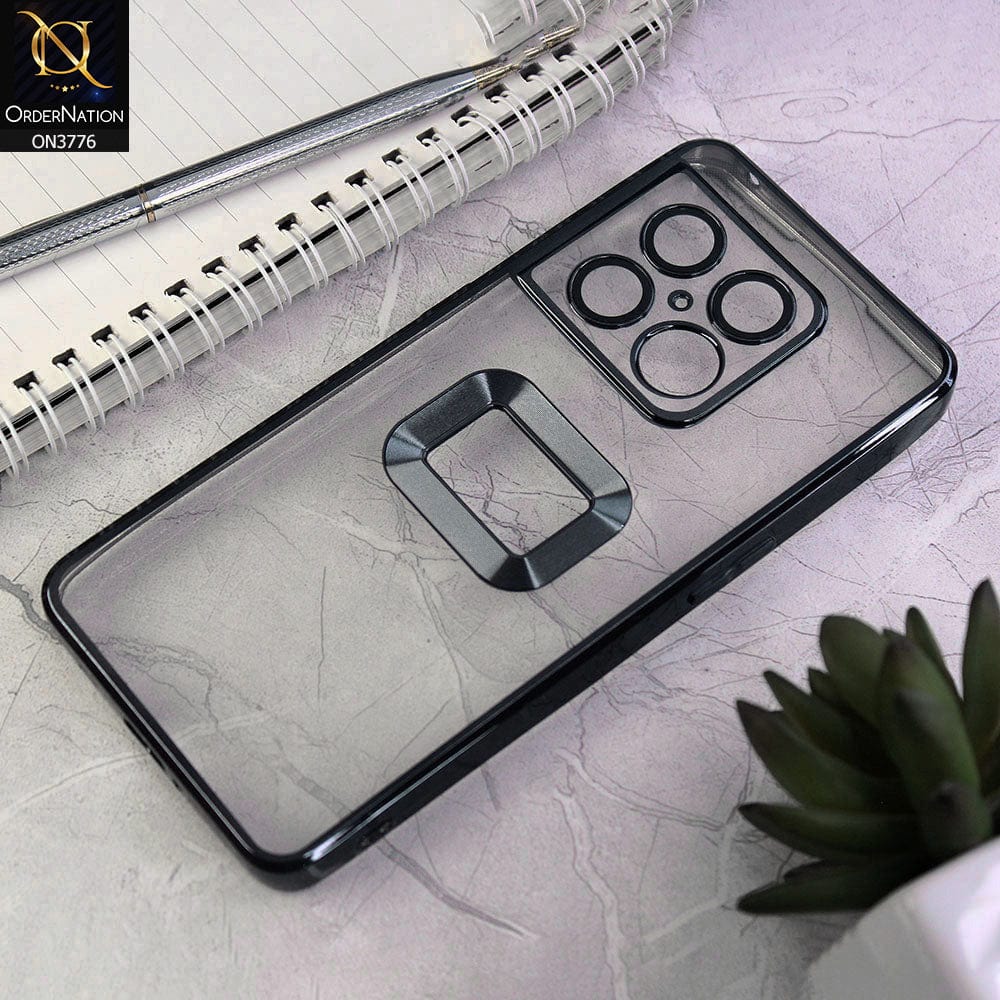 OnePlus 10 Pro Cover - Black - Electroplating Borders Logo Hole Camera Lens Protection Soft Silicone Case
