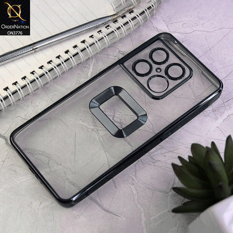 OnePlus 10 Pro Cover - Black - Electroplating Borders Logo Hole Camera Lens Protection Soft Silicone Case