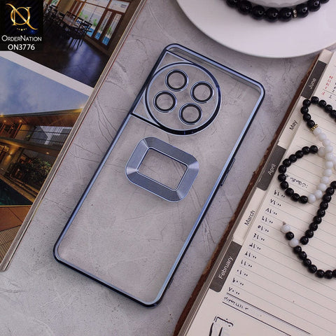 OnePlus 11 Cover - Sierra Blue - Electroplating Borders Logo Hole Camera Lens Protection Soft Silicone Case