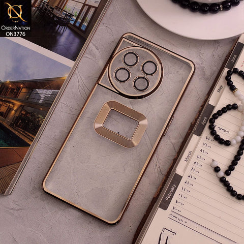 OnePlus 11 Cover - Golden - Electroplating Borders Logo Hole Camera Lens Protection Soft Silicone Case