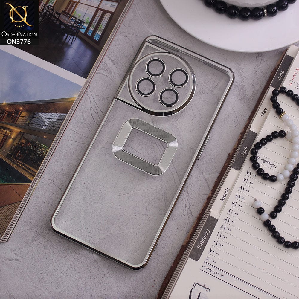 OnePlus 11 Cover - Silver - Electroplating Borders Logo Hole Camera Lens Protection Soft Silicone Case