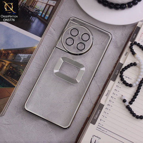 OnePlus 11 Cover - Silver - Electroplating Borders Logo Hole Camera Lens Protection Soft Silicone Case