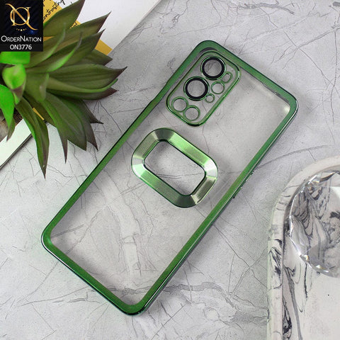 OnePlus 9 Pro Cover - Green - Electroplating Borders Logo Hole Camera Lens Protection Soft Silicone Case