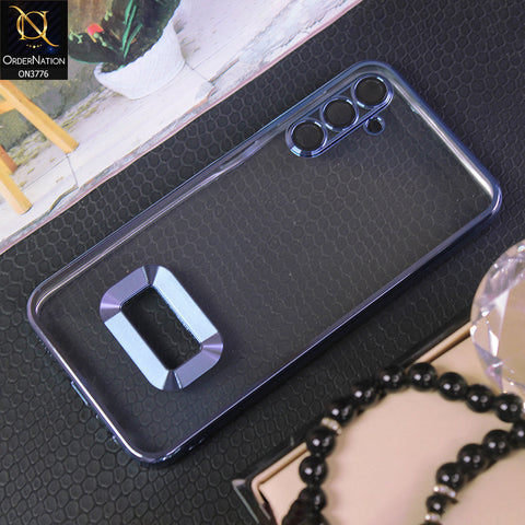 Samsung Galaxy A24 4G Cover - Sierra Blue -  Electroplating Borders Logo Hole Camera Lens Protection Soft Silicone Case