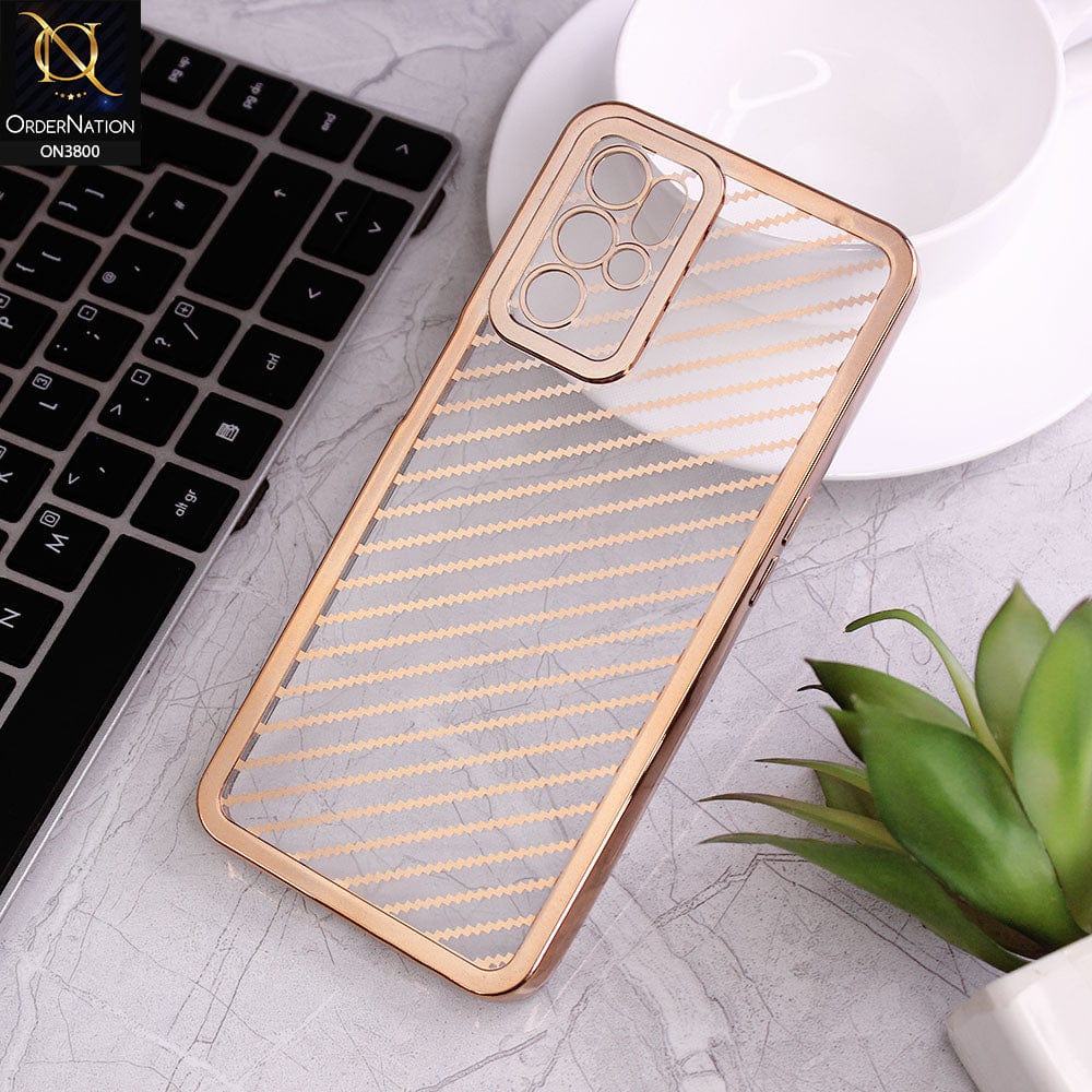 Oppo A54 4G Cover - Golden - new ziggy lines camera protection Soft Silicon case