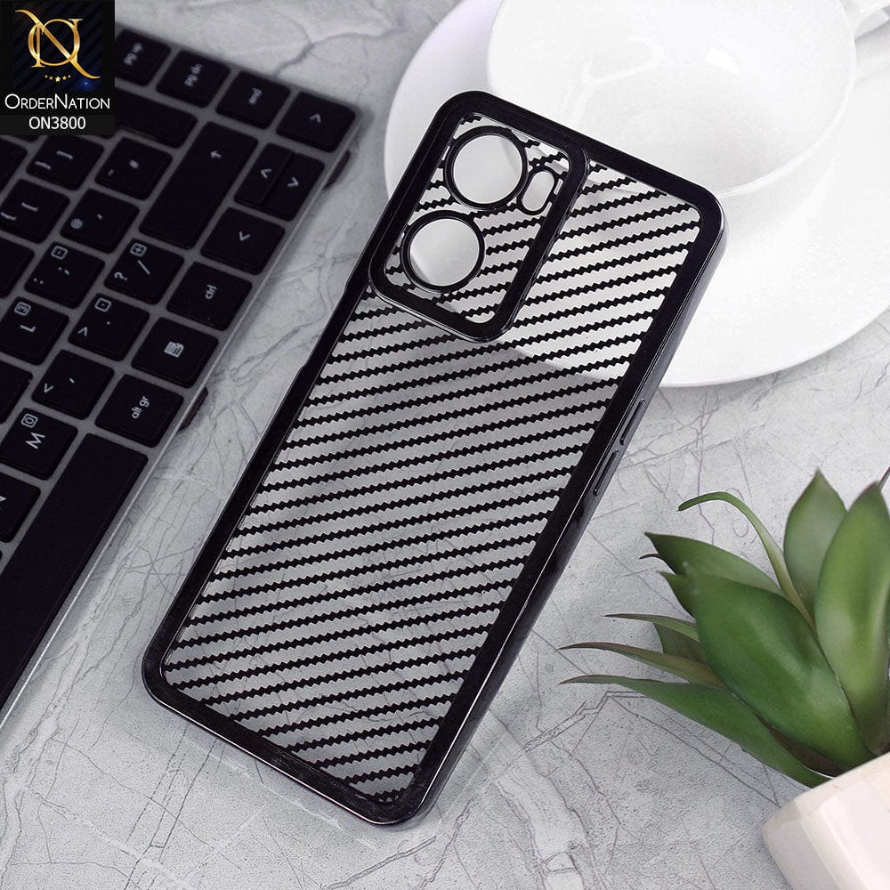 Oppo A57s Cover - Black - new ziggy lines camera protection Soft Silicon case