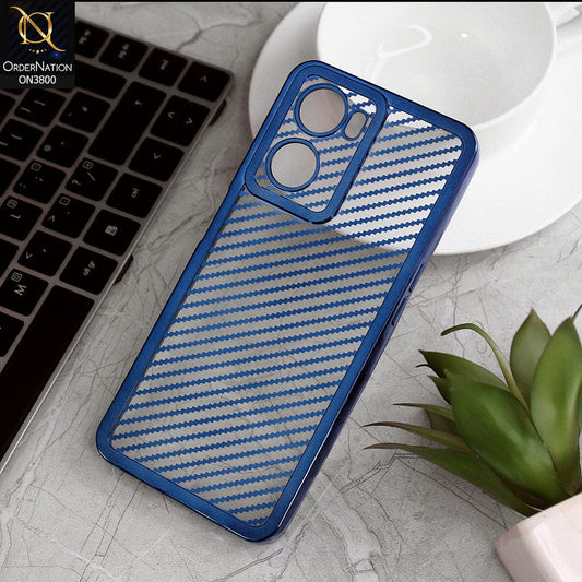 Oppo A57s Cover - Blue - new ziggy lines camera protection Soft Silicon case