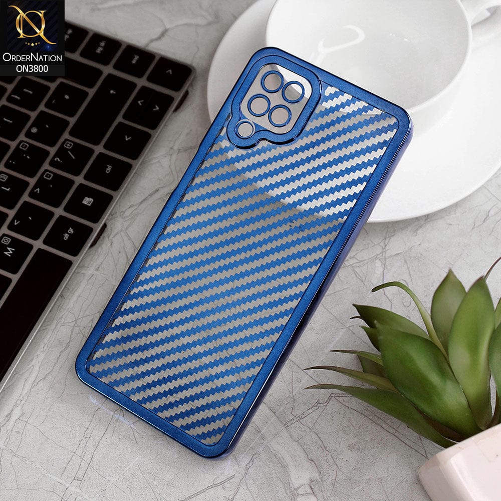 Samsung Galaxy A12 Nacho Cover - Blue - new ziggy lines camera protection Soft Silicon case