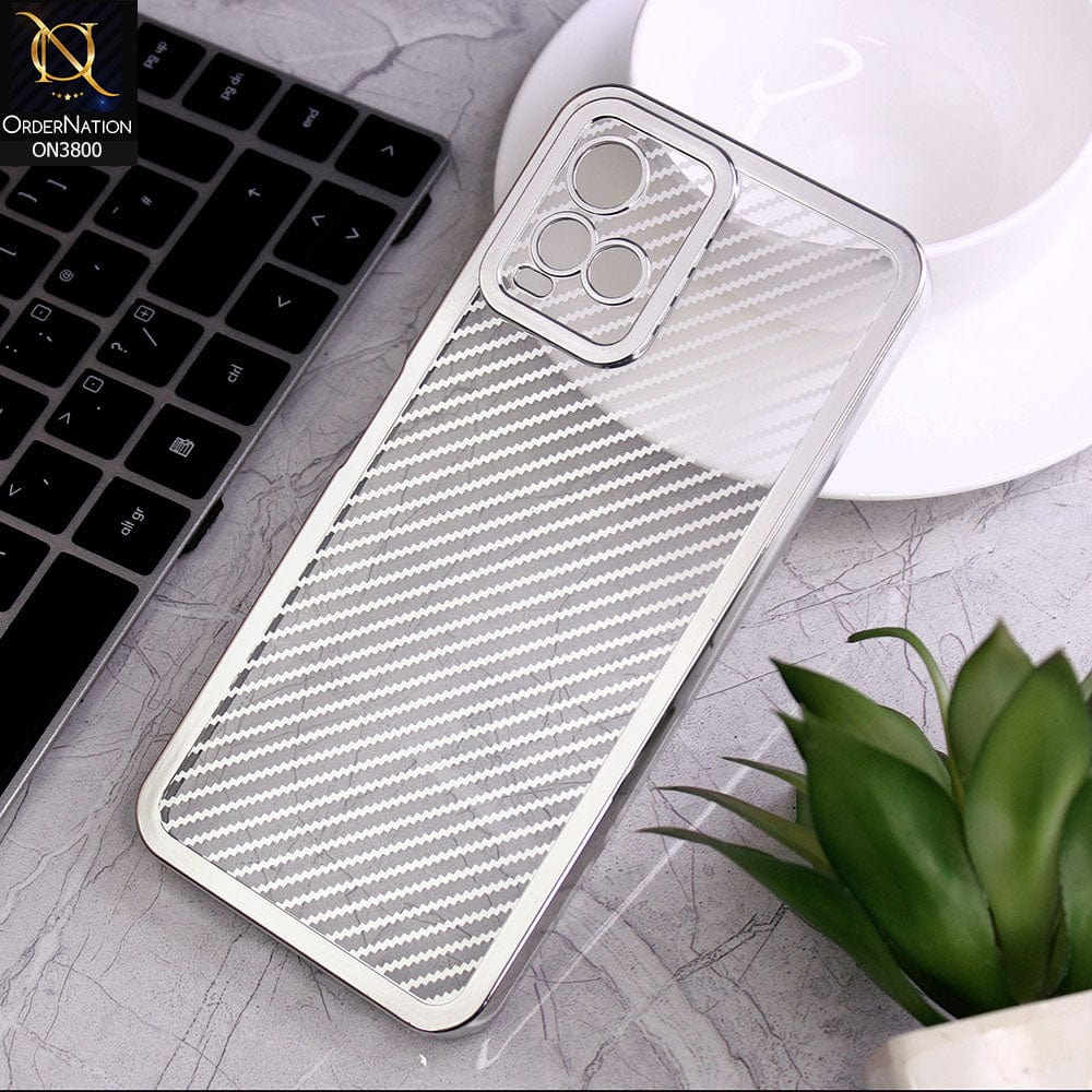 Vivo Y21 Cover - Silver - new ziggy lines camera protection Soft Silicon case