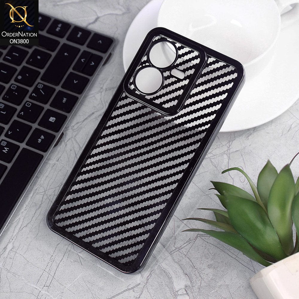 Vivo Y22s Cover - Black - new ziggy lines camera protection Soft Silicon case