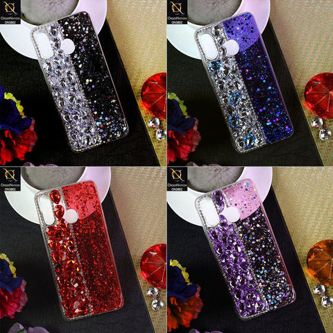 Oppo K10 5G Cover - Black - New Shinny Glitter Case With Bling Sparkle Stones Soft Borders Protective Case ( Glitter Does Not Move )