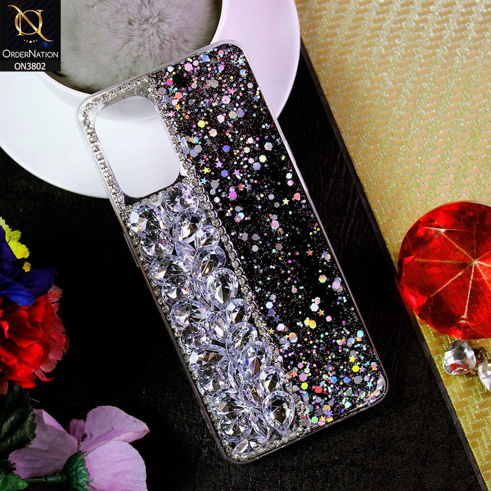 OnePlus Nord N20 5G Cover - Black - New Shinny Glitter Case With Bling Sparkle Stones Soft Borders Protective Case ( Glitter Does Not Move )