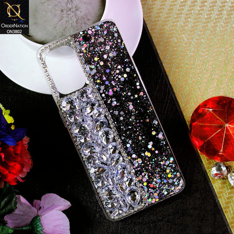 OnePlus Nord N20 5G Cover - Black - New Shinny Glitter Case With Bling Sparkle Stones Soft Borders Protective Case ( Glitter Does Not Move )